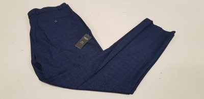 10 X BRAND NEW BURTON MENSWEAR NAVY TONAL GRINDLE NAVY TROUSERS IN SIZE 30S AND 32S