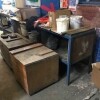 5 X VARIOUS SIZED METAL FRAMED WORK BENCHES (LOCATED IN DEEP-TANK WORKSHOP) - ** ITEMS TO BE COLLECTED FROM SWINTON **