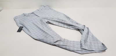 15 X BRAND NEW BURTON MENSWEAR GREY CHEQUERED TROUSERS IN SIZES 30S AND 34R