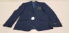 20 X BRAND NEW BURTON MENSWEAR NAVY BLAZERS IN SIZE 40R, 38L, 44R AND 36S ETC