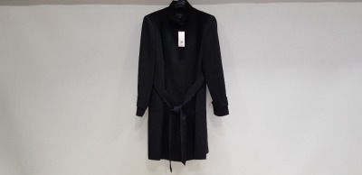 10 X BRAND NEW DOROTHY PERKINS LONG BLACK BUTTONED COAT/JACKET UK SIZE 20 RRP-£55.00 TOTAL RRP-£550.00