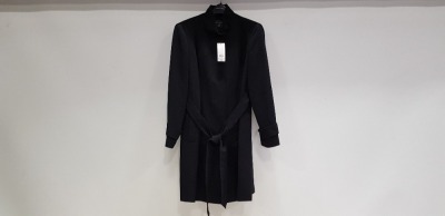 10 X BRAND NEW DOROTHY PERKINS LONG BLACK BUTTONED COAT/JACKET UK SIZE 18 RRP-£55.00 TOTAL RRP-£550.00