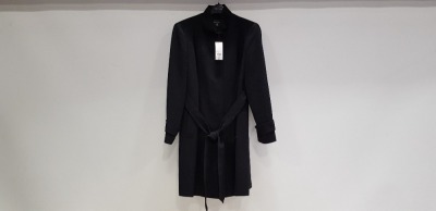 10 X BRAND NEW DOROTHY PERKINS LONG BLACK BUTTONED COAT/JACKET UK SIZE 18 RRP-£55.00 TOTAL RRP-£550.00