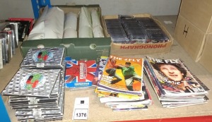 APPROX 150 PIECE ASSORTED LOT CONTAINING FANTAZIA THE FOURTH DIMENSION CDS, VARIOUS CASSETTES, POSTERS AND VARIOUS MAGAZINES