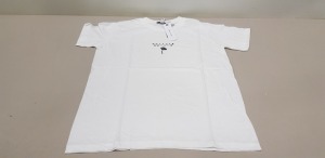 50 X BRAND NEW TOPSHOP NURTURE NATURE T SHIRTS IN WHITE SIZES SMALL AND MEDIUM