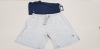 22 X BRAND NEW THREAD BARE 2 PACK JERSEY LOUNGEWEAR SHORTS IN NAVY AND GREY SIZE L