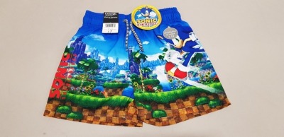 45 X BRAND NEW GEORGE SONIC THE HEDGEHOG SWIMMING SHORTS IN VARIOUS AGES IE AGE 4-5 YEARS, 6-7 YEARS, 12-13 YEARS AND 6-7,7-8,11-12 YEARS ETC