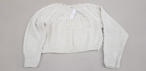 14 X BRAND NEW TOPSHOP CREAM KNITTED SWEATSHIRT IN SIZE S