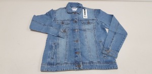 11 X BRAND NEW NOISY MAY MEDIUM BLUE DENIM BUTTONED JACKETS IN SIZE UK XS RRP-£34.00 TOTAL RRP-£374.00