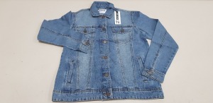 10 X BRAND NEW NOISY MAY MEDIUM BLUE DENIM BUTTONED JACKETS IN SIZE UK L RRP-£34.00 TOTAL RRP-£340.00