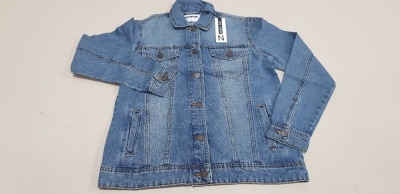 10 X BRAND NEW NOISY MAY MEDIUM BLUE DENIM BUTTONED JACKETS IN SIZE UK L RRP-£34.00 TOTAL RRP-£340.00