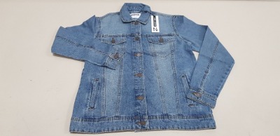 10 X BRAND NEW NOISY MAY MEDIUM BLUE DENIM BUTTONED JACKETS IN SIZE UK L RRP-£34.00 TOTAL RRP-£340.00