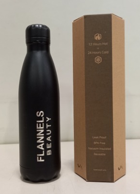 25 X BRAND NEW FLANNELS BEAUTY MOOD COLLECTION LEAK PROOF VACUUM INSULATED 500ML BOTTLES (PICK LOOSE - 1/2 CARTON)