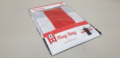 144 X BRAND NEW ENGLAND FLAG BAG 2 IN 1 BAG WITH A FOLD OUT FLAG