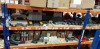 MISC LOT TO INCLUDE HEAT RESISTANT SILICONE , RUBBER SEALANT BUTYL , SELLOTAPES , MASKING TAPE , PVA ADHESIVE SEALER , SKIL 300 WATT SANDER , SCREW ORGANISER CASE , EMPTY TOOL CASE , VARIOUS BATTERYS , SHOVELS ETC ( COMES IN 2 SHELVES )