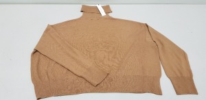 40 X BRAND NEW TOPSHOP CREAM/BEIGE TURTLENECK SWEATER IN UK SIZE LARGE RRP-£35.00 TOTAL RRP-£1400.00