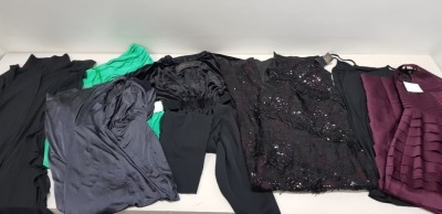 6 PIECE MIXED CLOTHING LOT CONTAINING JAMES LAKELAND DRESS SIZE 20, PHASE EIGHT DRESS SIZE 6, PHASE EIGHT DRESS SIZE 12, ADRIANNA PAPELL, DRESS SIZE 20, PHASE EIGHT DRESS SIZE 10, PHASE EIGHT JUMPSUIT 12