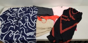 6 PIECE MIXED CLOTHING LOT CONTAINING SEAFOLLY BIKINI TOP SIZE 8, LACOSTE JEANS SIZE 32, BIBA BEACH COVER ACCESSORY ONE SIZE, PAUL SMITH TOP SIZE S, HUGO BOSS TROUSERS SIZE 50, TED BAKER DRESS SIZE 0