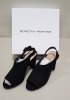 16 X BRAND NEW DOROTHY PERKINS BLACK SAVO HEELED SANDALS UK SIZE 6 RRP £28.00 (TOTAL RRP £448.00)