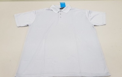 50 X BRAND NEW PAPINI CLIMATE POLO TOPS IN PLATINUM COLOUR ( IN SIZE UK L )