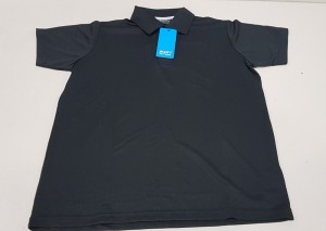 59 X BRAND NEW PAPINI CLIMATE POLO TOPS IN BLACK IN VARIOUS SIZES ( 41 X UK XS) ( 10 X UK S ) ( 8 X UK M )