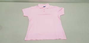 42 X BRAND NEW PAPINI LADIES POLO TOPS IN SOFT PINK IN SIZES ( 26 X IN UK 14 ) ( 16 X IN UK 16 )