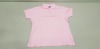 53 X BRAND NEW PAPINI LADIES POLO TOPS IN SOFT PINK IN SIZES ( 7 X IN UK 8 ) ( 46 X IN UK 12 )