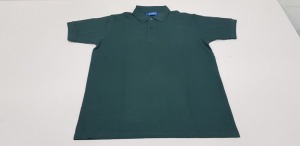 58 X BRAND NEW PAPINI POLO TOPS IN DARK GREEN IN SIZE ( UK S )