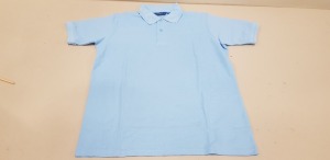 50 X BRAND NEW PAPINI POLO TOPS IN SKY BLUE IN SIZE ( UK S )