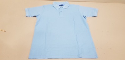 50 X BRAND NEW PAPINI POLO TOPS IN SKY BLUE IN SIZE ( UK S )