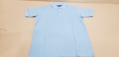 50 X BRAND NEW PAPINI POLO TOPS IN SKY BLUE IN SIZE ( UK XS )