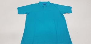 48 X BRAND NEW PAPINI POLO TOPS IN TURQUIOSE IN SIZE ( UK S)