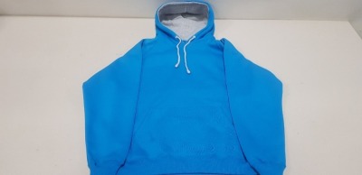 19 X BRAND NEW PAPINI ADULT HOODED JUMPERS IN BLUE IN SIZE ( UK S )