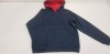 18 X BRAND NEW PAPINI ADULT HOODED JUMPER IN DARK NAVY /RED IN SIZE ( UK XS )