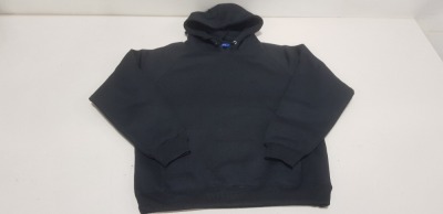 26 X BRAND NEW PAPINI ADULT HOODED JUMPERS - 15 IN BLACK/ORANGE IN ( UK 3XL) 11 X IN NAVY/RED IN SIZE ( UK S )