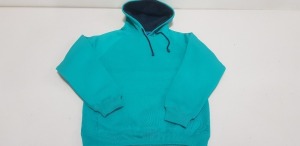 20 X BRAND NEW PAPINI ADULT HOODED JUMPER IN TEAL/NAVY IN SIZE ( UK 3XL)