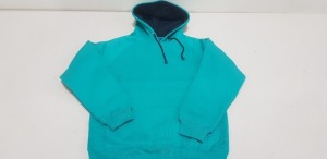 18 X BRAND NEW PAPINI ADULT HOODED JUMPER IN TEAL/NAVY IN SIZES ( 2 X IN UK XL) (15 X IN UK XXL) ( 1 X IN UK 3XL)