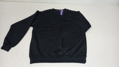 25 X BRAND NEW PAPINI SWEATSHIRT JUMPER IN ALL BLACK IN SIZE ( UK XS)