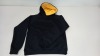 20 X BRAND NEW PAPINI HOODED JUMPERS IN BLACK/GOLD IN SIZE ( UK 11/12)