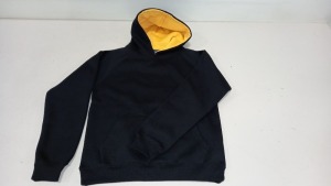 20 X BRAND NEW PAPINI HOODED JUMPERS IN BLACK/GOLD IN SIZE ( UK 7/8)
