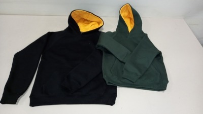 20 X BRAND NEW PAPINI HOODED JUMPERS - 6 X IN BOTTLE/GOLD IN SIZE UK 5/6 14 X IN BLACK/GOLD IN SIZES ( 12 X IN UK 11/12) ( 2 X IN UK 7/8)