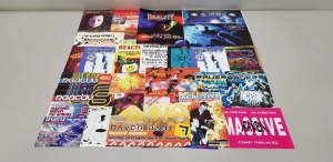 APPROX 40 X VARIOUS RETRO FLYERS AND POSTERS IE RE - UNITED 91, REALITY 1995, REINCARNATION ELEVATION 1993, RAVER BABY 2007, REACTIV 8 2005 ETC