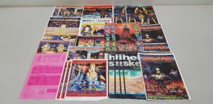 APPROX 40 X VARIOUS HELTER SKELTER RETRO FLYERS AND POSTERS IE VOYAGER 1996, THE PAST PRESENT AND FUTURE 1994, BANK HOLIDAY WEEKEND 1994, LOST IN MUSIC 1999, NEW YEARS EVE 1996 ETC