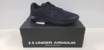 8 X BRAND NEW UNDER ARMOUR BLACK MICRO G PERSUIT BP TRAINERS UK SIZE 8