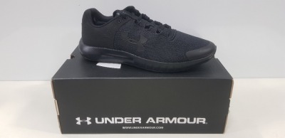 9 X BRAND NEW UNDER ARMOUR BLACK MICRO G PERSUIT BP TRAINERS UK SIZE 9