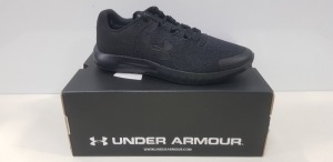 9 X BRAND NEW UNDER ARMOUR BLACK MICRO G PERSUIT BP TRAINERS UK SIZE 9