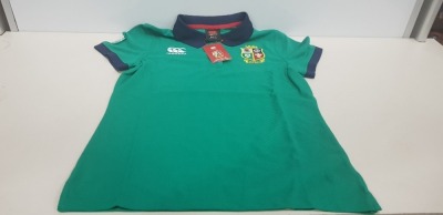 88 X BRAND NEW CANTERBURY GREEN POLO SHIRTS KIDS SIZE 12