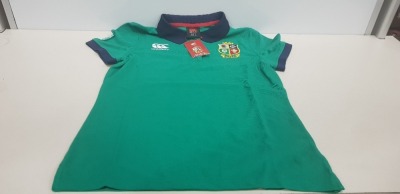 39 X BRAND NEW CANTERBURY GREEN POLO SHIRTS KIDS SIZE 14