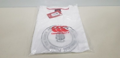 40 X BRAND NEW CANTERBURY WHITE T SHIRTS SIZE XL