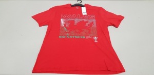 100 X BRAND NEW F&F WALES SIX NATIONS 21 TOPS SIZE XL